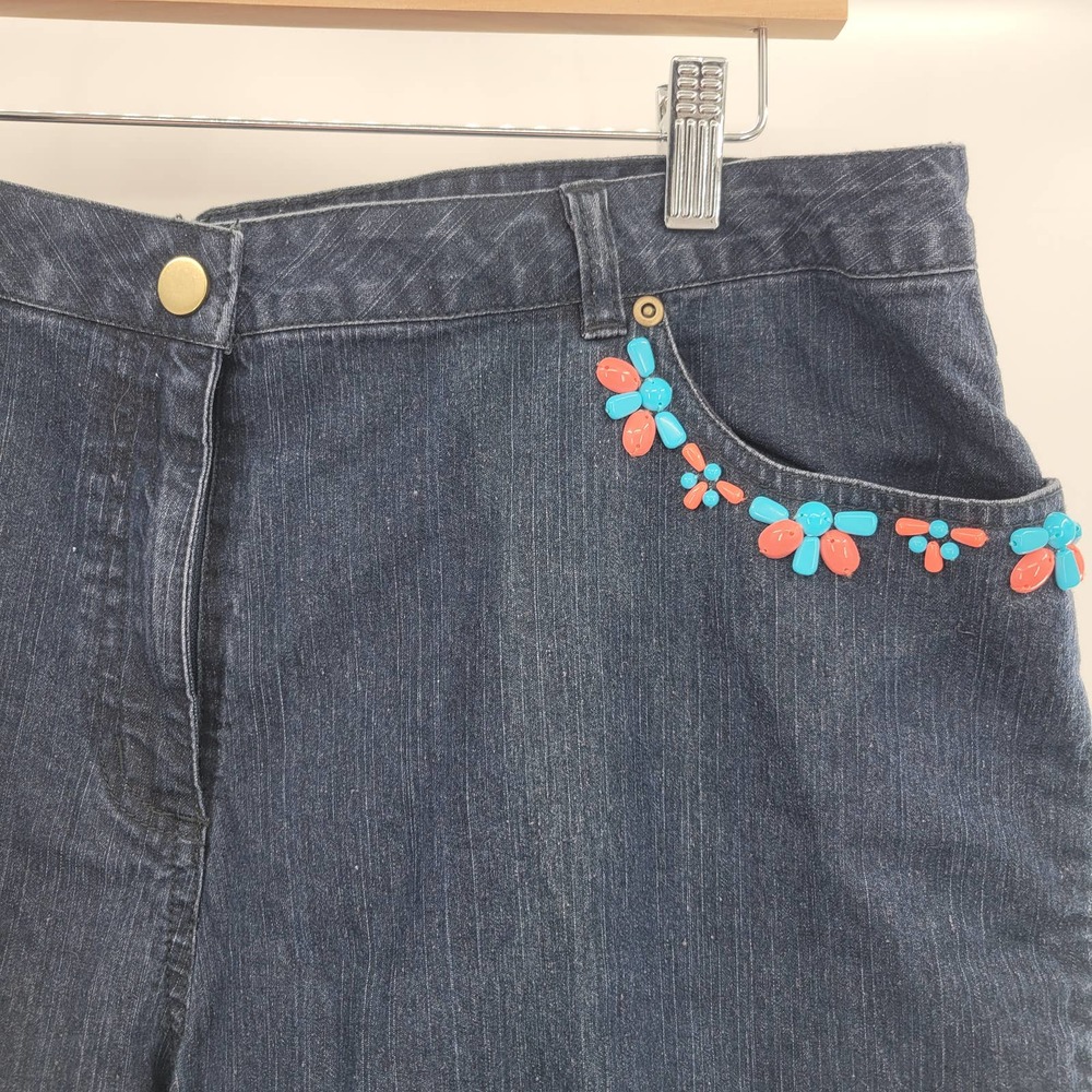 Ruby Rd Jeans with beaded embellishment size 16 NWT